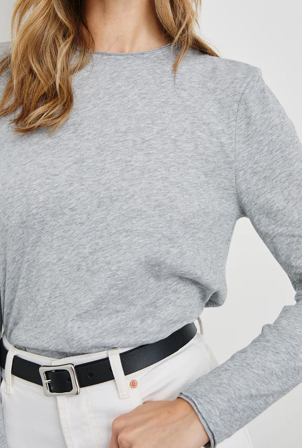 LONG SLEEVE CREW - HEATHER GREY