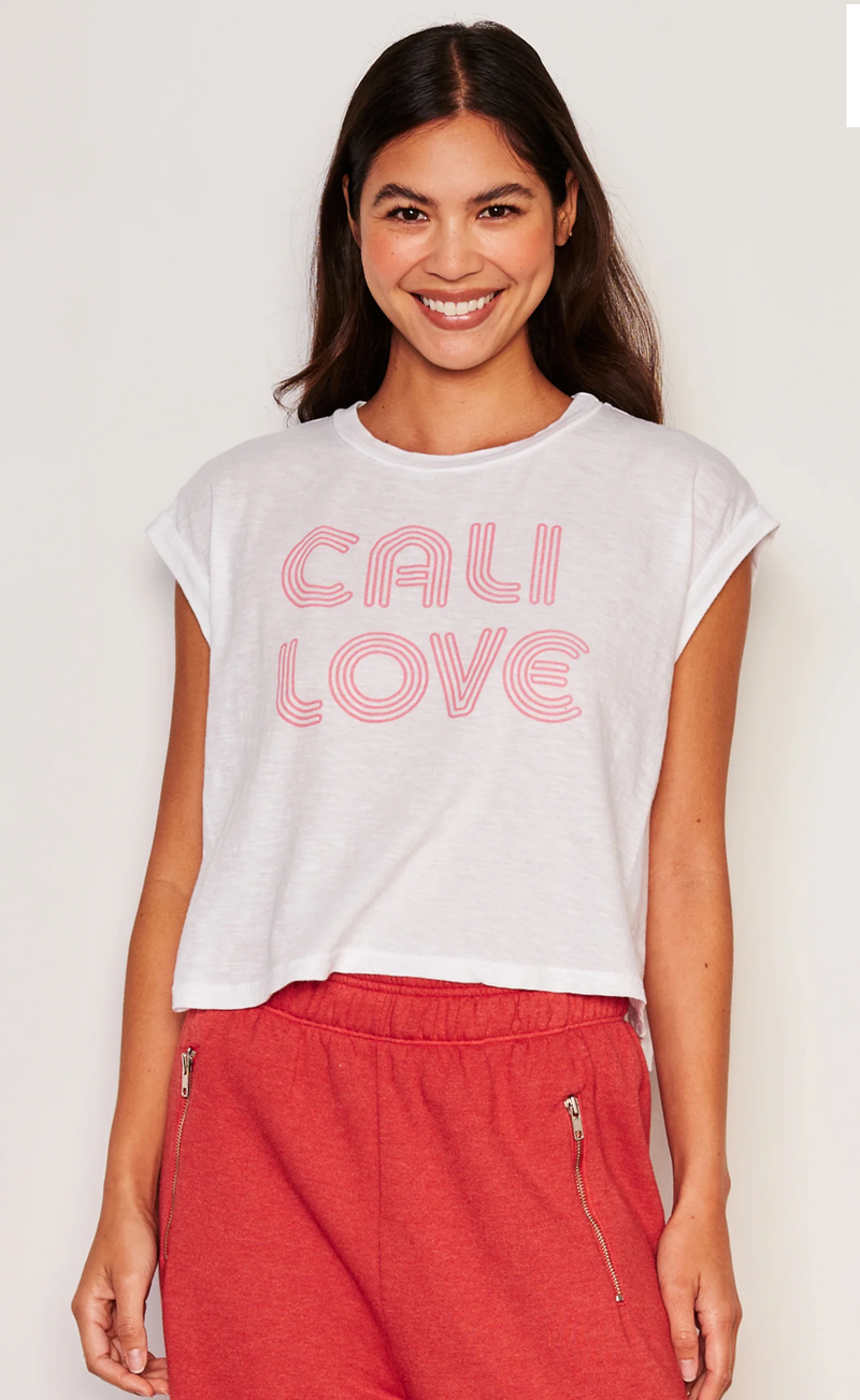 CALI LOVE MUSCLE TANK - OPTIC WHITE