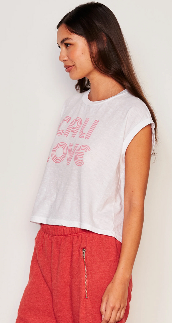 CALI LOVE MUSCLE TANK - OPTIC WHITE