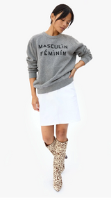 SWEATSHIRT - GREY W/ MASCULIN FEMININ