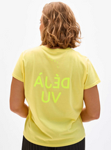 CLASSIC TEE - BUTTER W/ NEON YELLOW DEJA VU