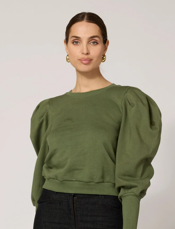 INDI SWEATER IN ARMY GREEN