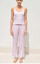 RAISA TANK & RAE RUFFLE PANT IN LILAC FOG