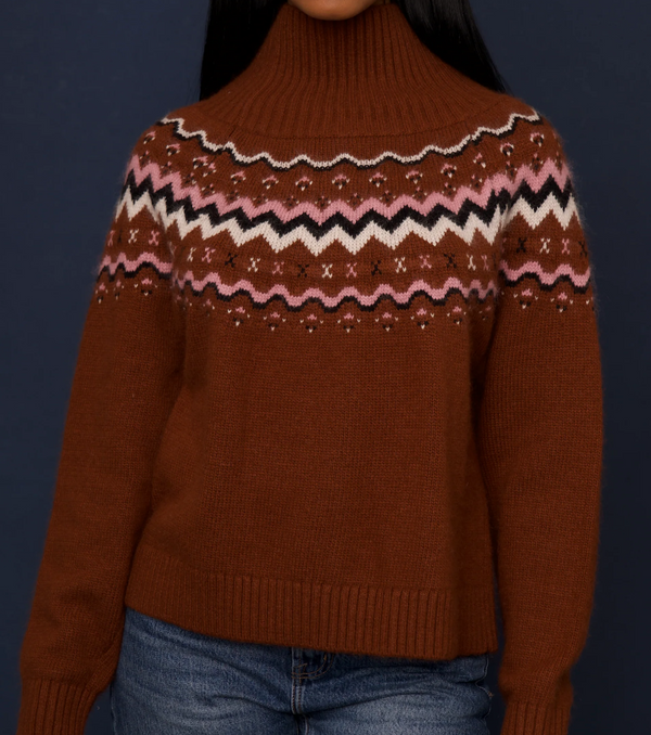 VALENTINE SWEATER IN COGNAC MULTI