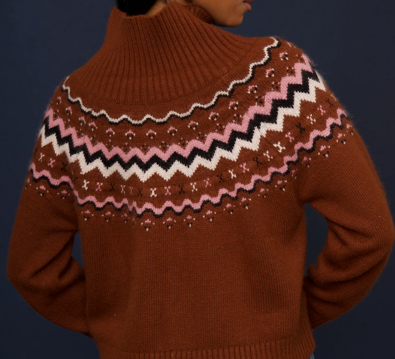 VALENTINE SWEATER IN COGNAC MULTI