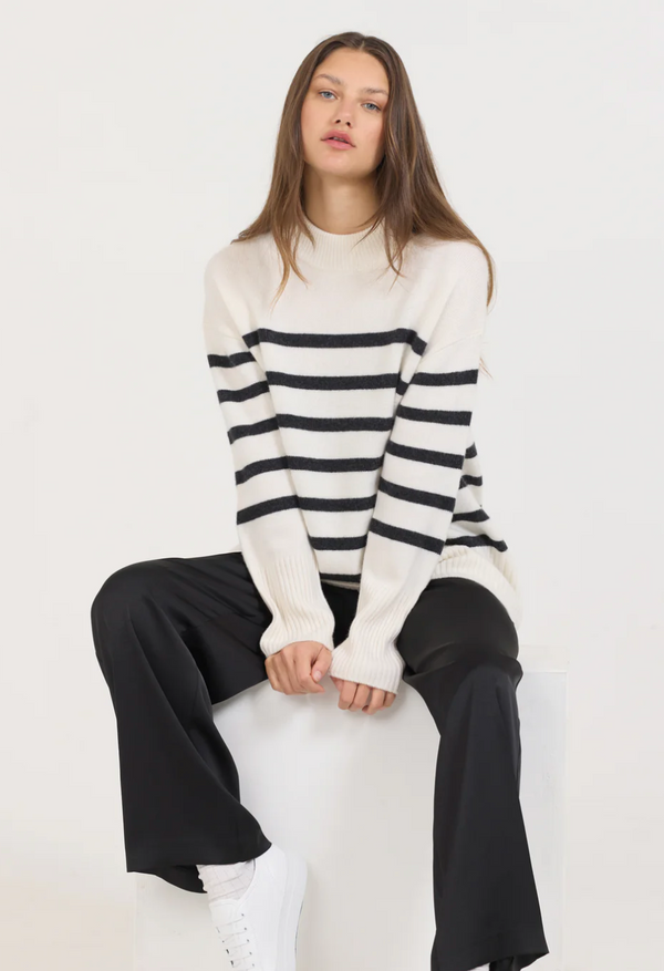 WELLINGTON CASHMERE PULLOVER - IVORY