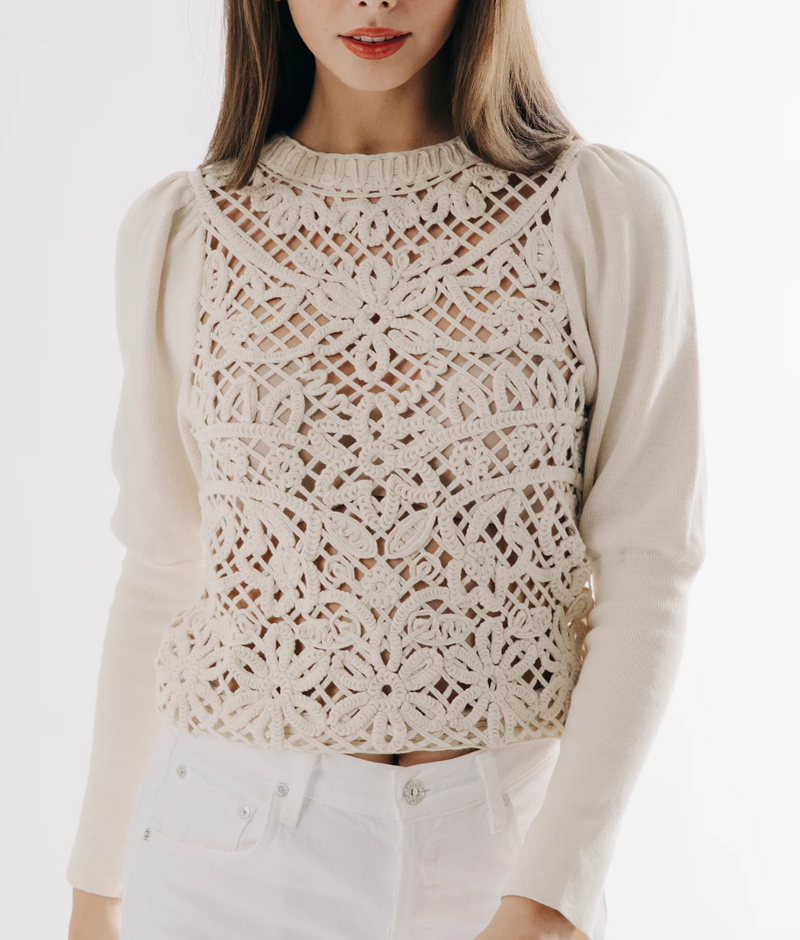 CARLEIGH SWEATER IN CREAM