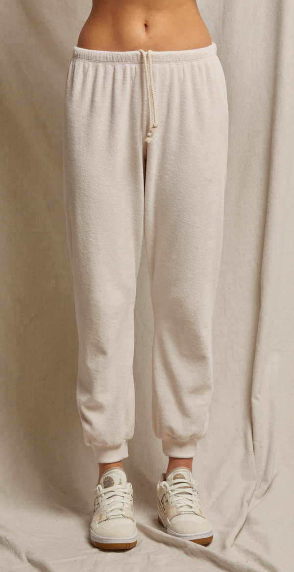 BAILEY VELOUR JOGGER IN SUGAR