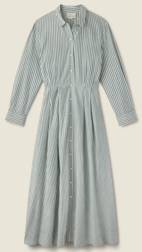 EMMELIE DRESS - GREEN STRIPE