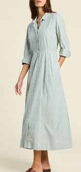 EMMELIE DRESS - GREEN STRIPE