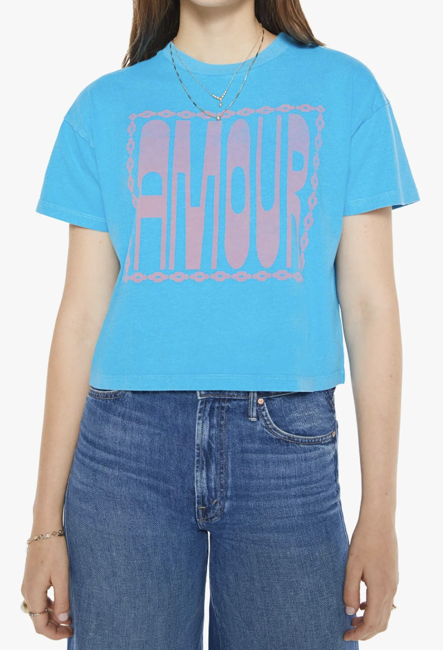 THE GRAB BAG CROP TEE IN AMOUR