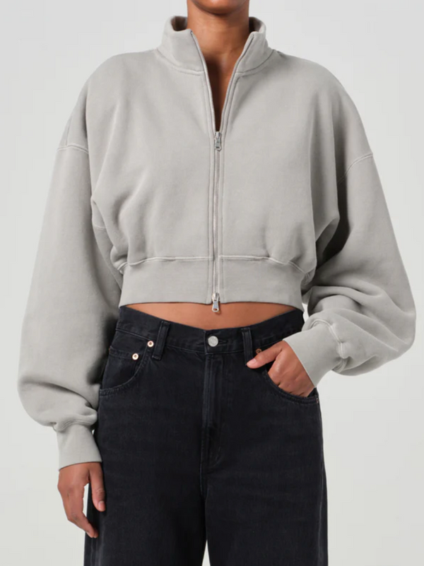 ASTA ZIP SWEATSHIRT IN DRAB