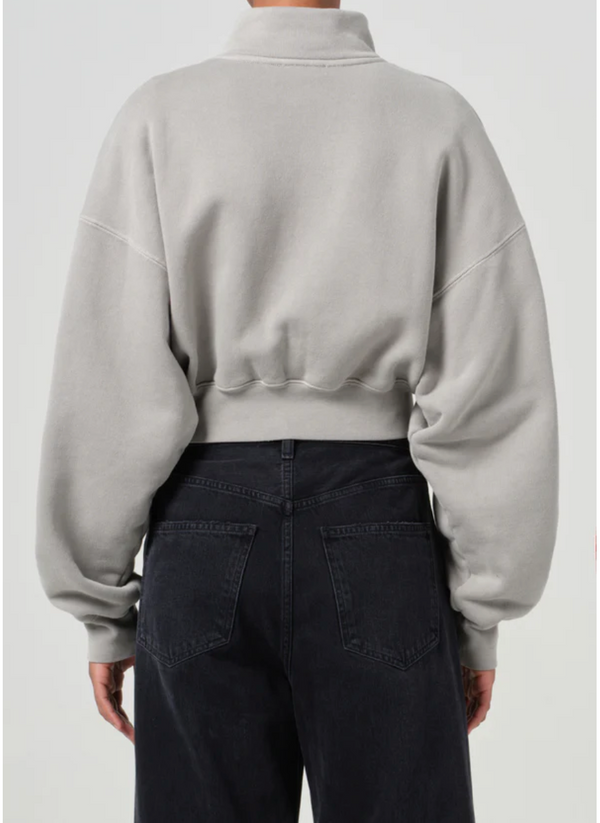 ASTA ZIP SWEATSHIRT IN DRAB