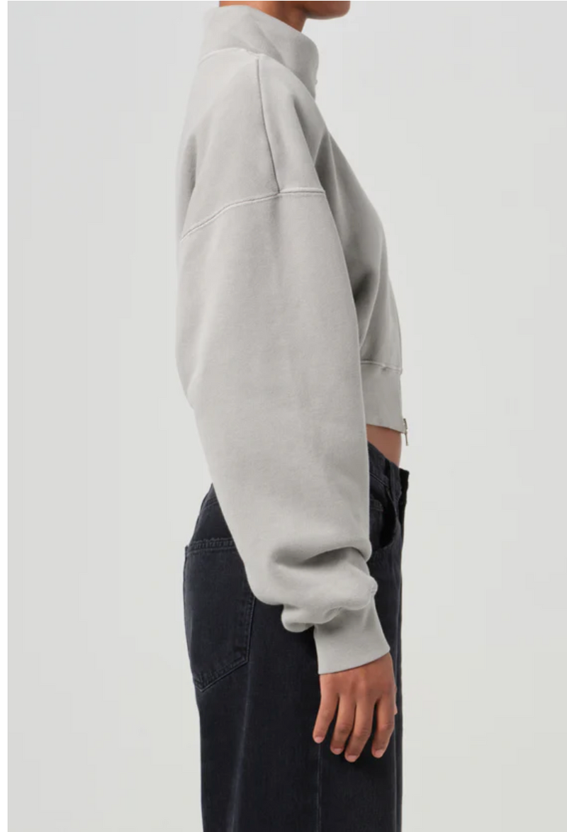 ASTA ZIP SWEATSHIRT IN DRAB