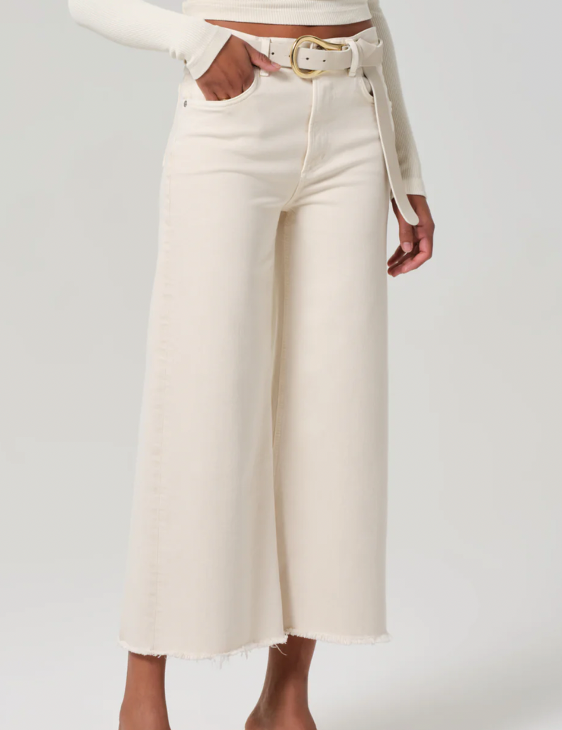 LYRA CROP WIDE LEG IN ALMONDETTE