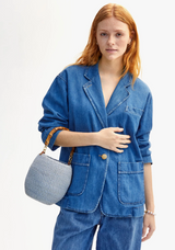 Pot de Miel w/ Bamboo Top Handle in Powder Blue