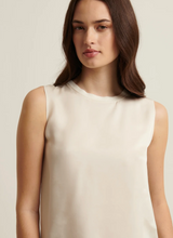 SILK TANK TOP IN ECRU