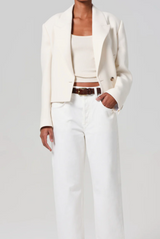 COREN CROPPED BLAZER IN CREAM