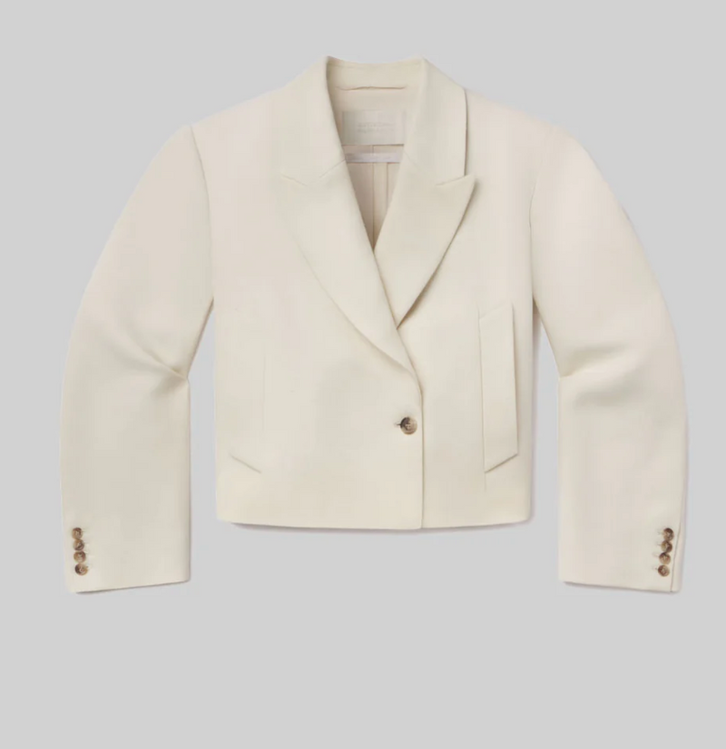 COREN CROPPED BLAZER IN CREAM