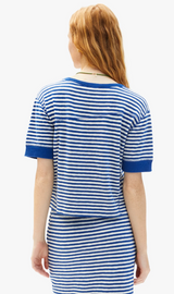 LE BATEAU TEE IN COBALT & CREAM STRIPE