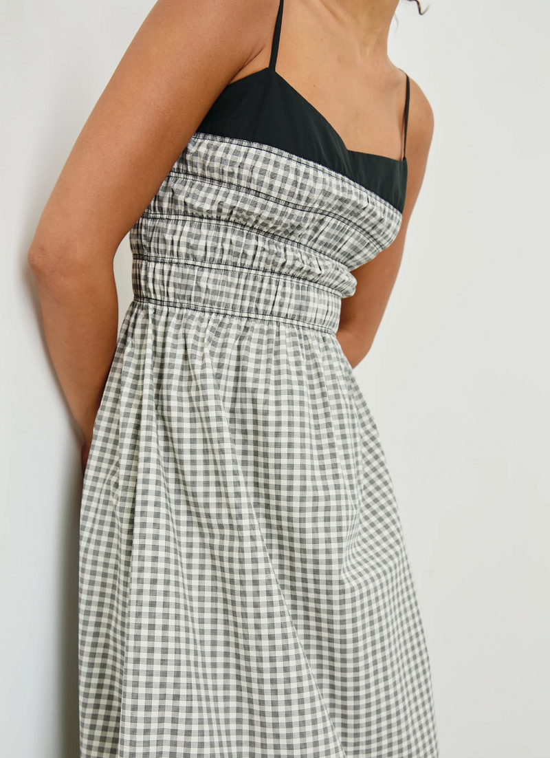 PRIMROSE IN IVORY JET GINGHAM