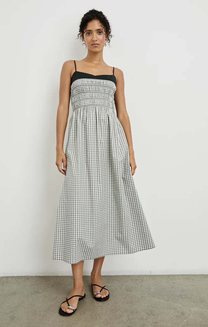 PRIMROSE IN IVORY JET GINGHAM