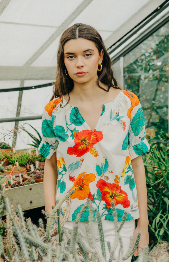 DAWSON TOP IN CARMELA FLORAL