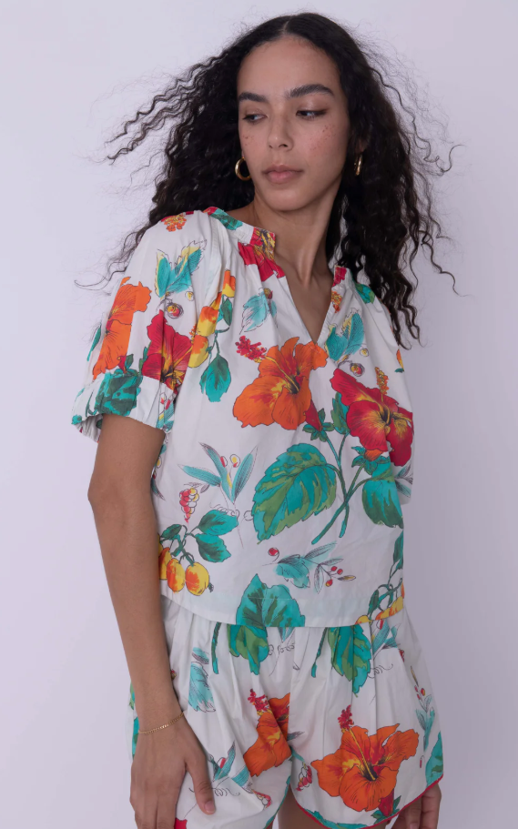 DAWSON TOP IN CARMELA FLORAL