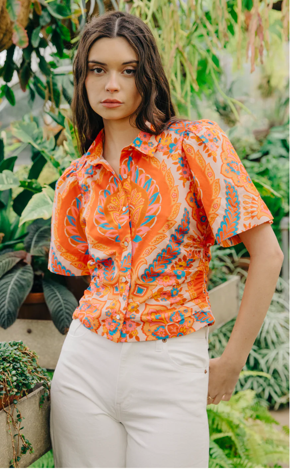 SYLVAN TOP IN JUPITER ORANGE