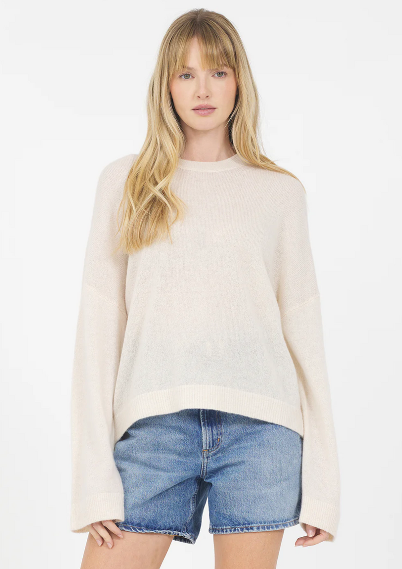 RHODES CASHMERE PULLOVER IN CREAM