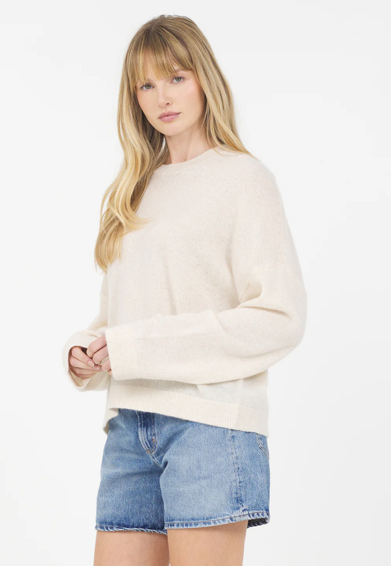 RHODES CASHMERE PULLOVER IN CREAM