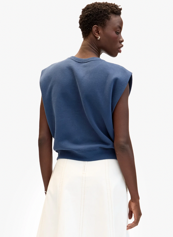 LE VEST IN NAVY W/GOLD ANCHOR BUTTON