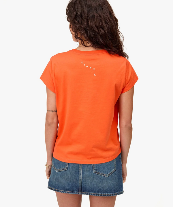 CLASSIC TEE IN SCARLET ORANGE W/CREAM CALIFORNIE