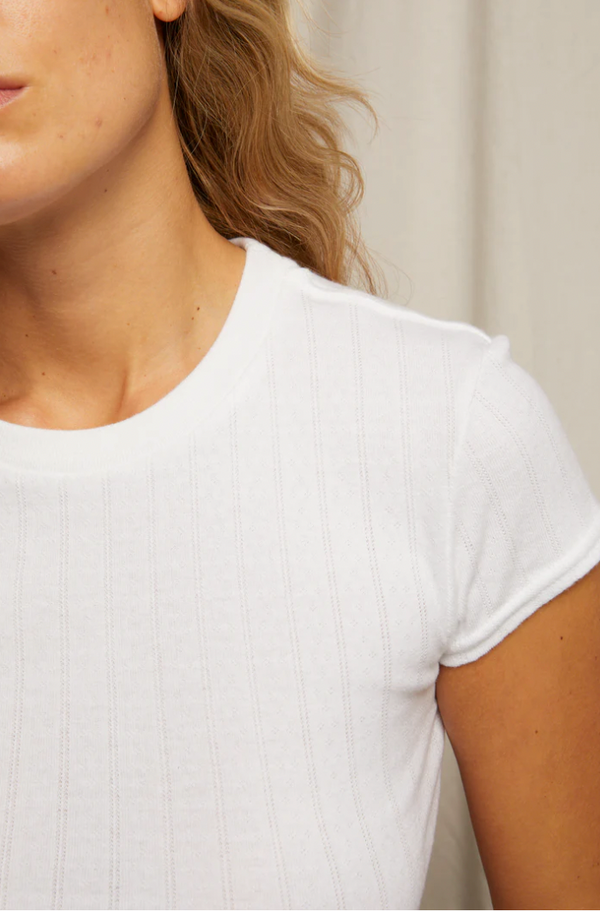 JUDE POINTELLE TEE IN WHITE