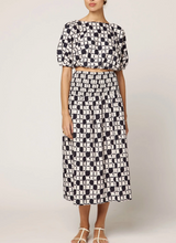 MELANIE MIDI SKIRT IN SAN MARINO PRINT