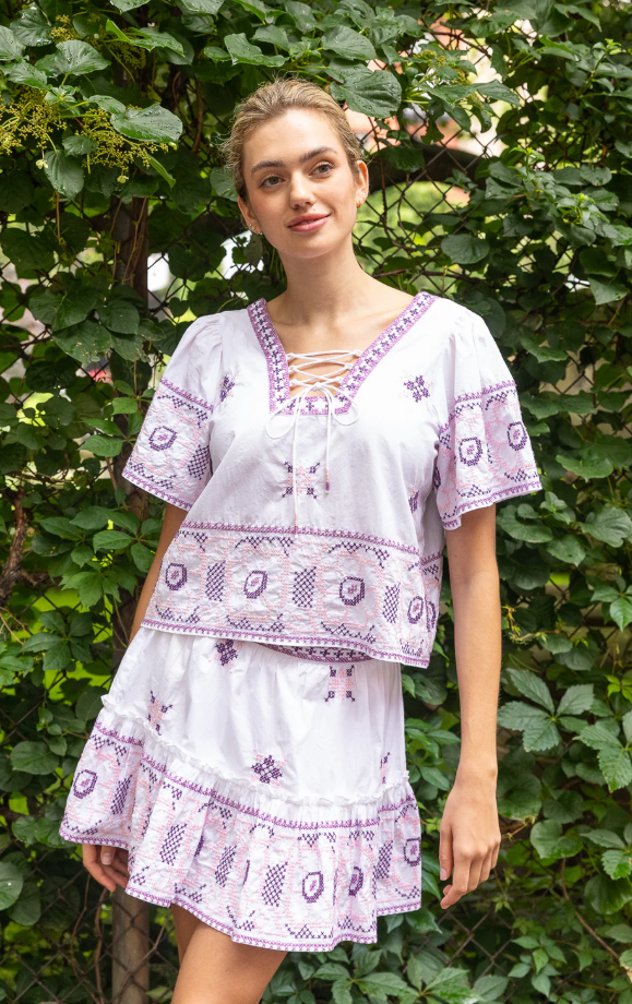 MORRIS SKIRT IN MARTINA EMB.