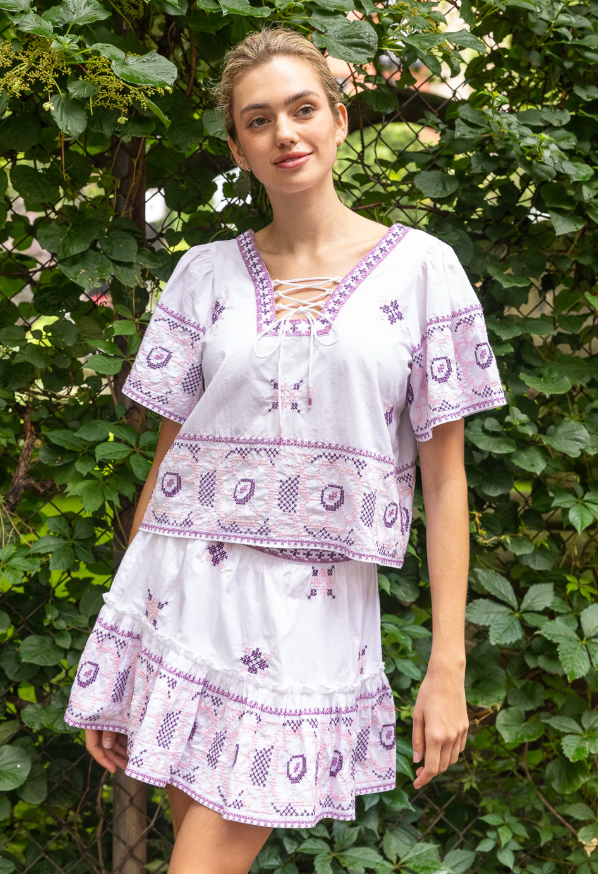 MARSHA TOP IN MARTINA EMB.