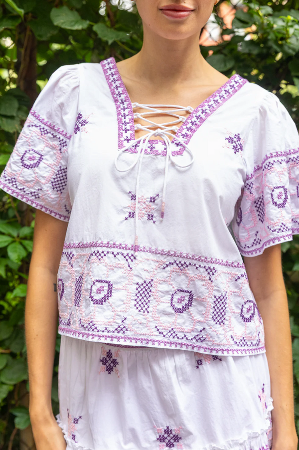 MARSHA TOP IN MARTINA EMB.