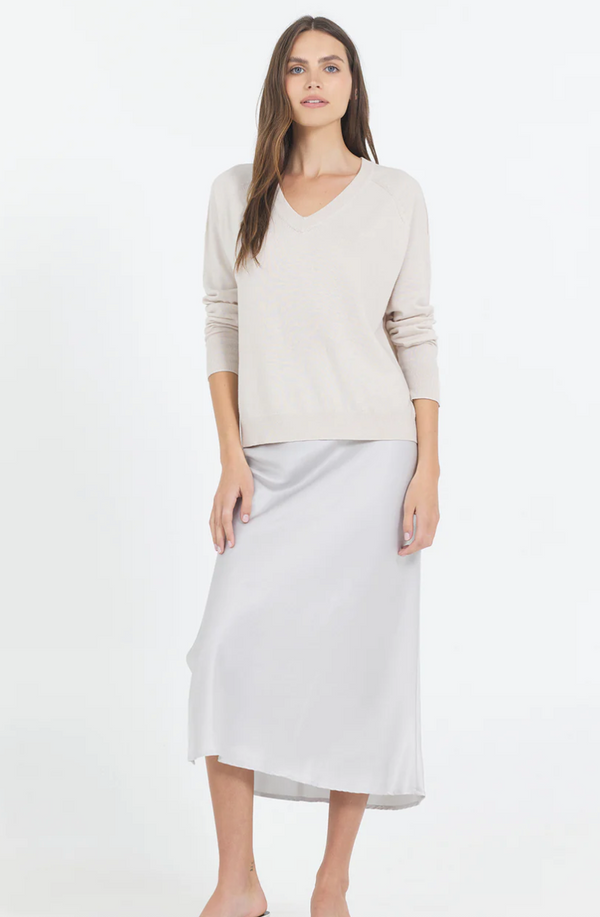 SLOANE COTTON VNECK IN CANVAS