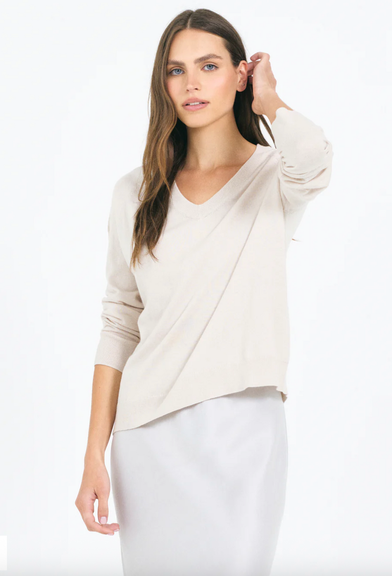 SLOANE COTTON VNECK IN CANVAS