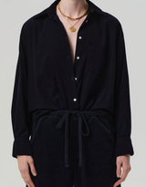 KAYLA SHIRT IN CORDUROY NAVY