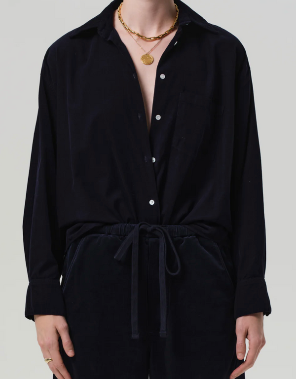 KAYLA SHIRT IN CORDUROY NAVY