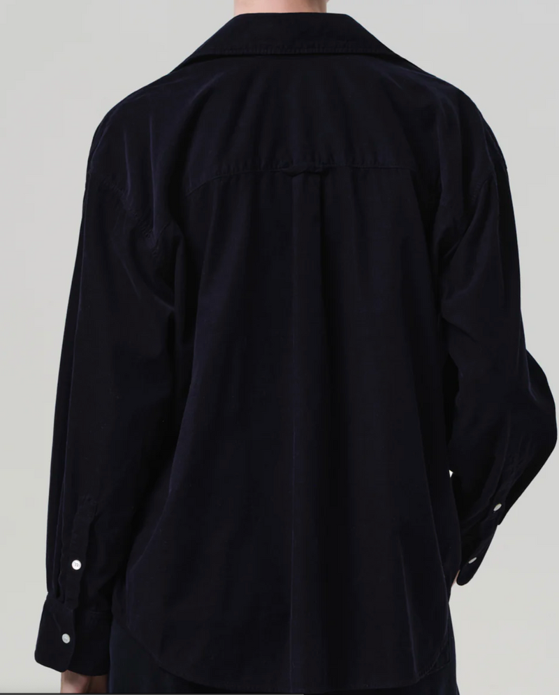 KAYLA SHIRT IN CORDUROY NAVY