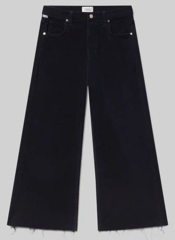 LYRA WIDE LEG CROP IN CORDUROY NAVY
