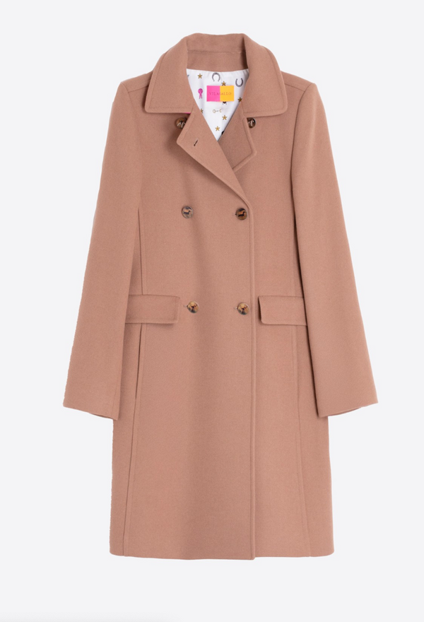 KATE CAMEL WOOL DOUBLE-BREASTED COAT