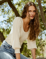 ZOE SWEATER IN IVORY