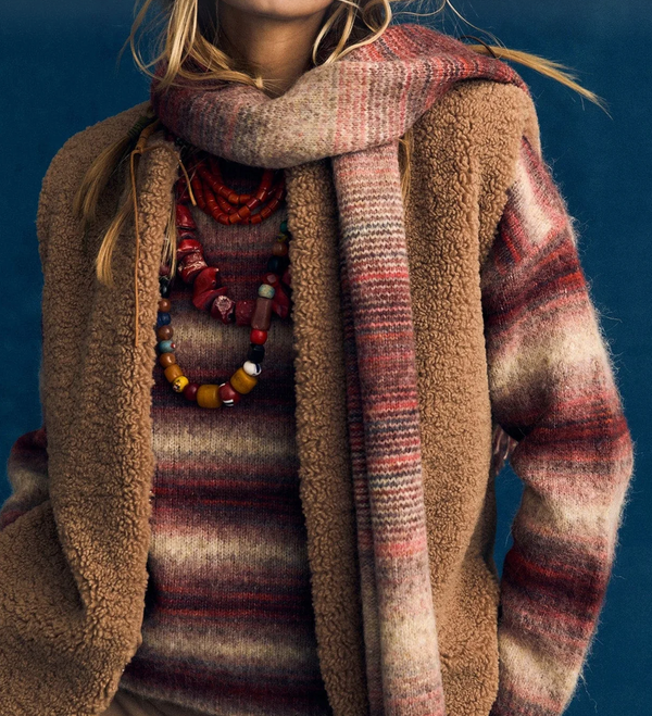 THEA VEST IN TEDDY BROWN