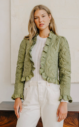 MELANIE QUILTED JACKET IN OLIVE