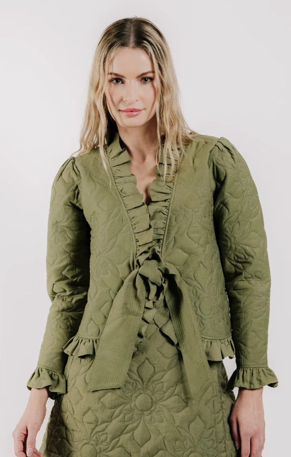 MELANIE QUILTED JACKET IN OLIVE