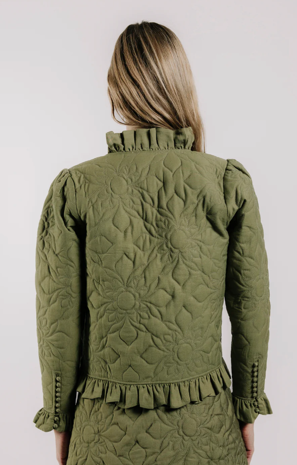 MELANIE QUILTED JACKET IN OLIVE